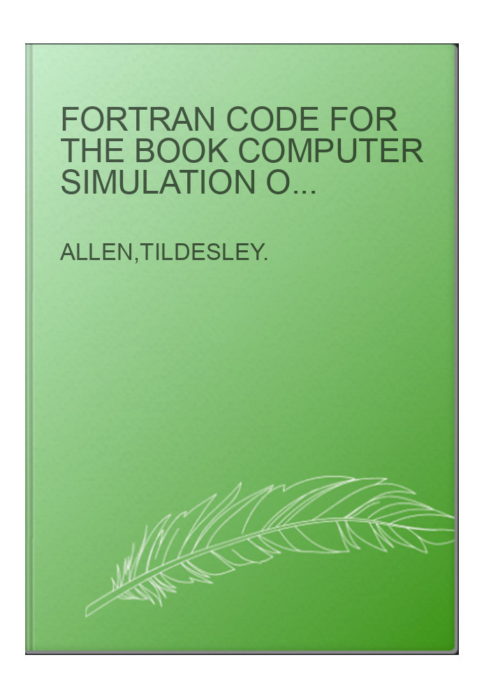 Fortran code for the book Computer simulation of liquids