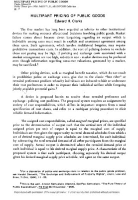 Multipart Pricing of Public Goods