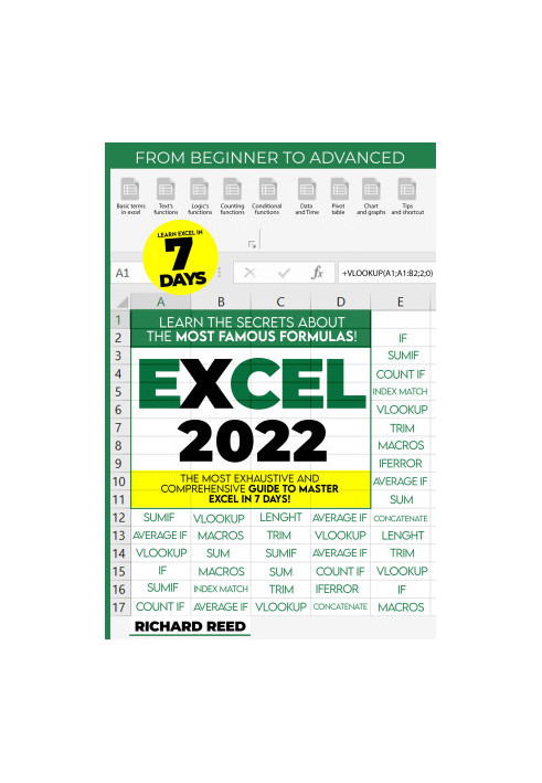 Excel 2022: The 1 Guide to Master All the Functions and Formulas to Become a Professional in Just 7 Days With Practical Examp