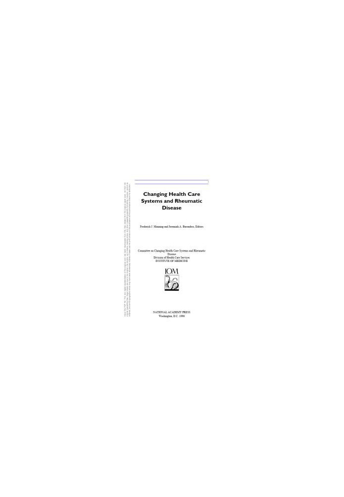 Changing Health Care Systems and Rheumatic Disease
