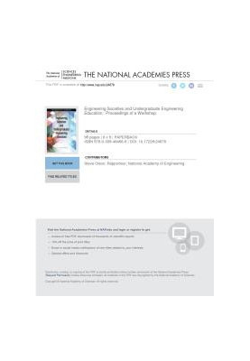 Engineering Societies and Undergraduate Engineering Education: Proceedings of a Workshop
