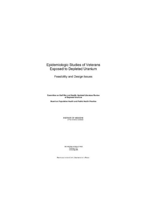 Epidemiologic Studies of Veterans Exposed to Depleted Uranium: Feasibility and Design Issues
