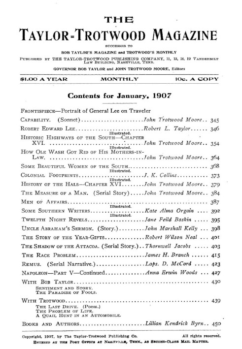 Журнал Taylor-Trotwood, Vol. IV, № 4, январь 1907 г.