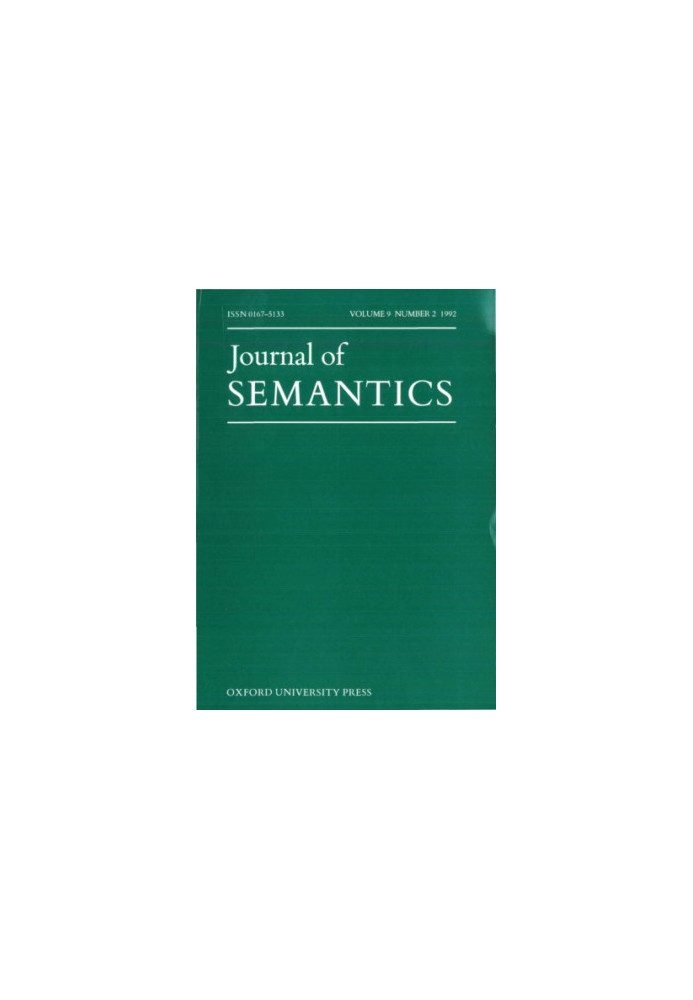 Journal of Semantics, Volume 9, Issue 2, 1992 9 2