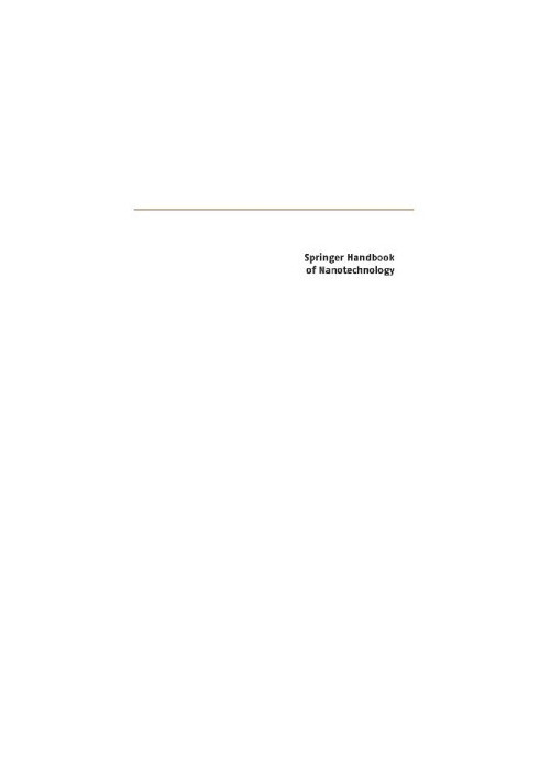 Handbook of Nanotechnology