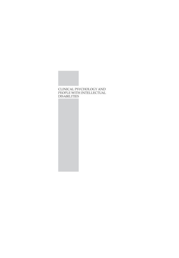 Clinical Psychology and People with Intellectual Disabilities
