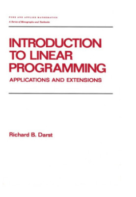 Introduction to Linear Programming: Applications and Extensions