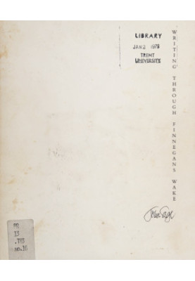Writing through Finnegans Wake