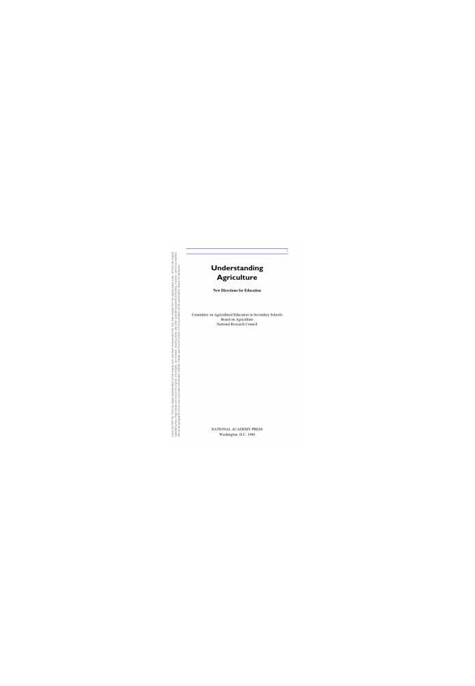 Understanding Agriculture : New Directions for Education