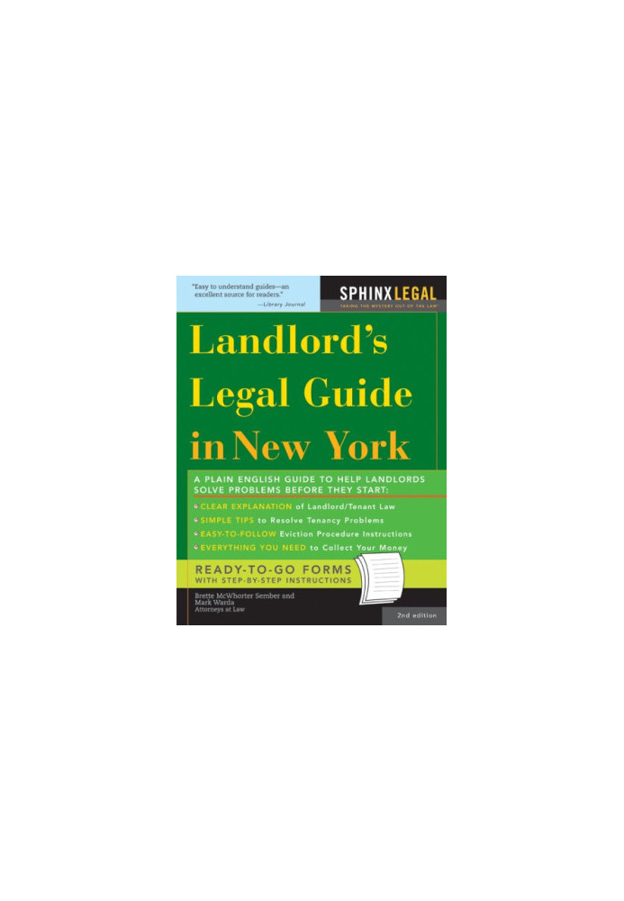 The Landlord's Legal Guide in New York, 2E