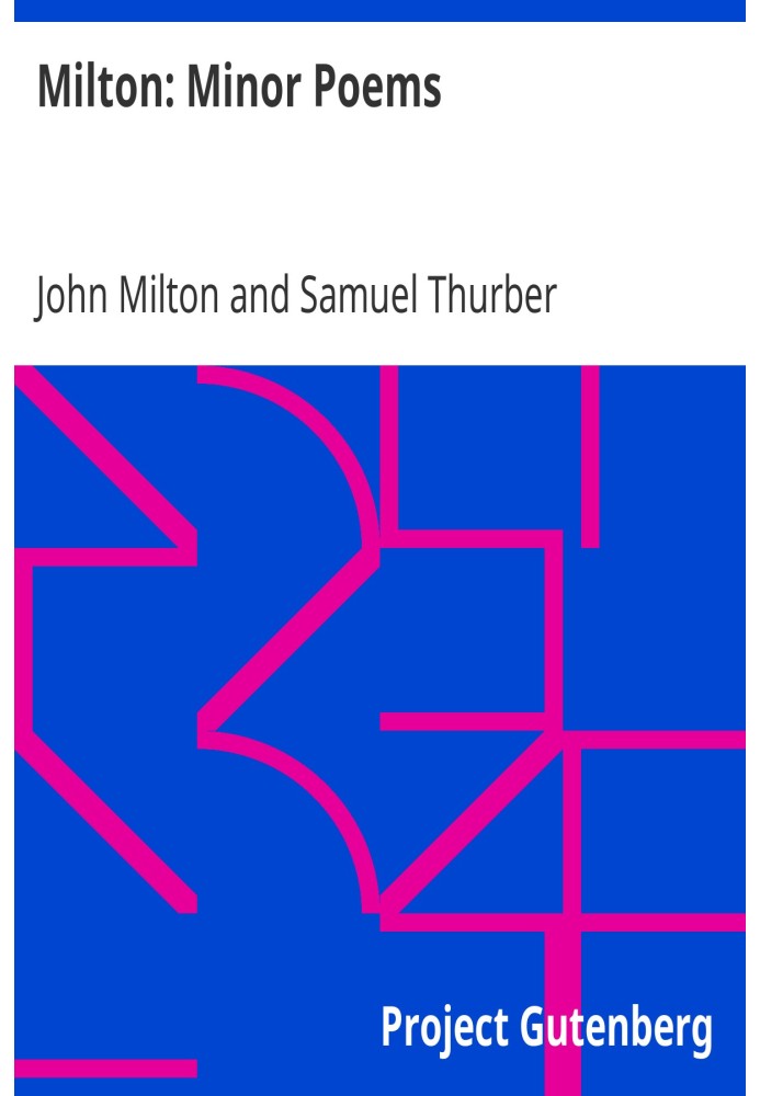 Milton: Minor Poems