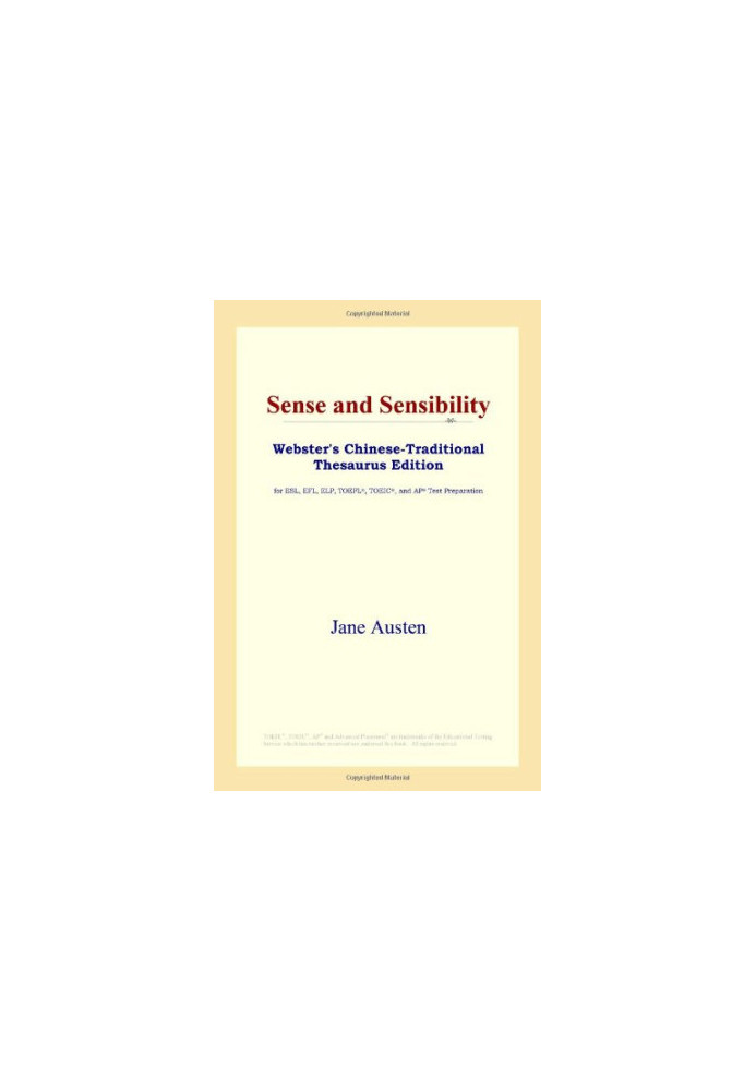 Sense and Sensibility (Webster's Chinese-Traditional Thesaurus Edition)