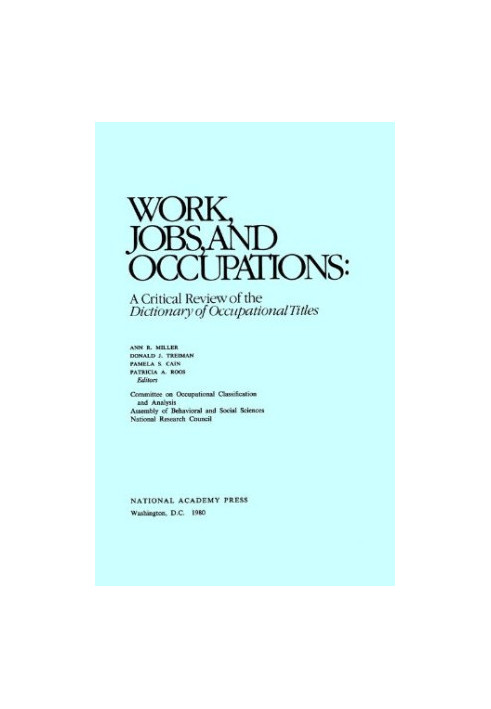 Work, Jobs, and Occupations