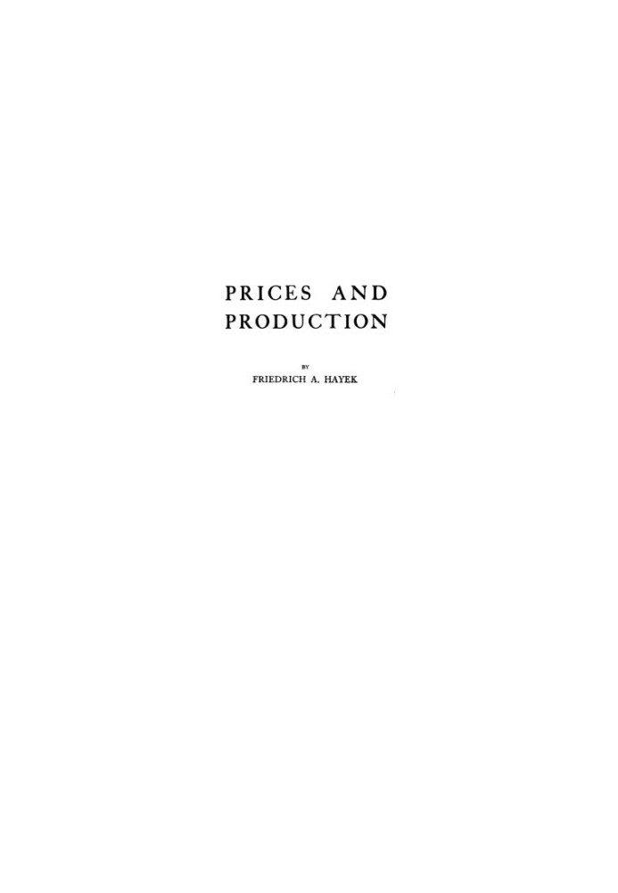 Prices and Production
