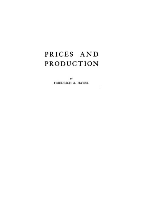 Prices and Production
