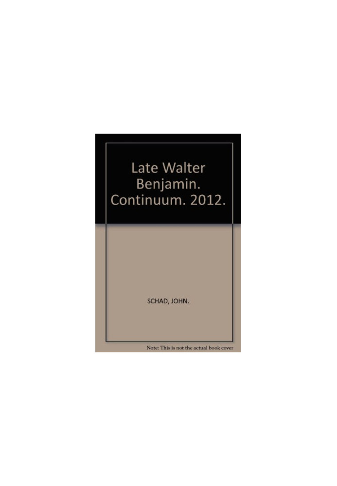The late Walter Benjamin