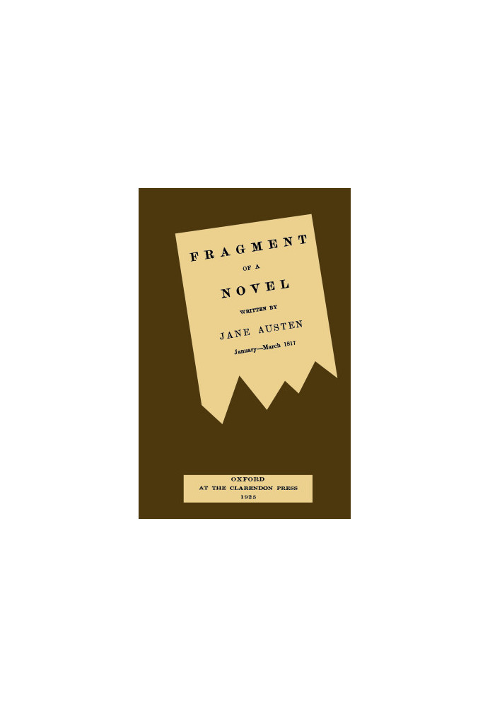 Fragment of a novel written by Jane Austen, January-March 1817
