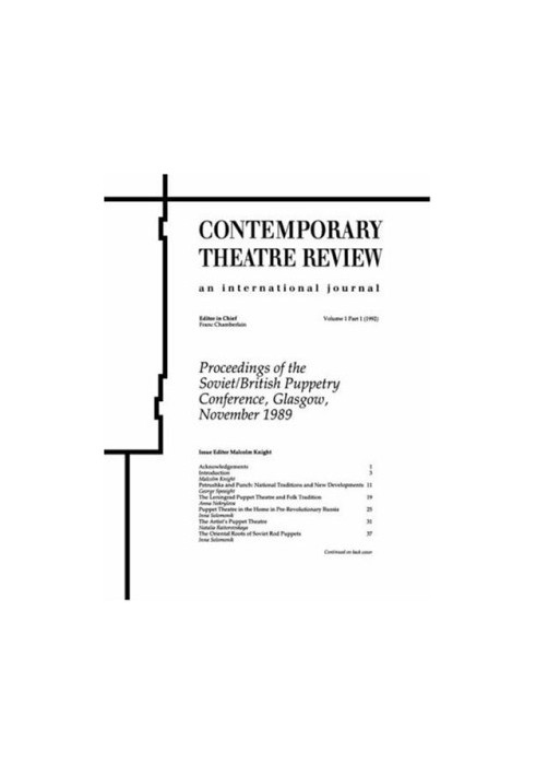 Proceedings of the Soviet British Puppetry Conference - Glasgow, November 1989 (Proceedings of the Soviet-British Puppetry Co