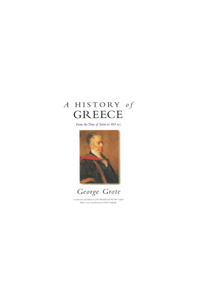 A History of Greece: From the Time of Solon to 403 BC