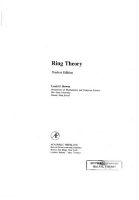 Ring Theory - Student Edition