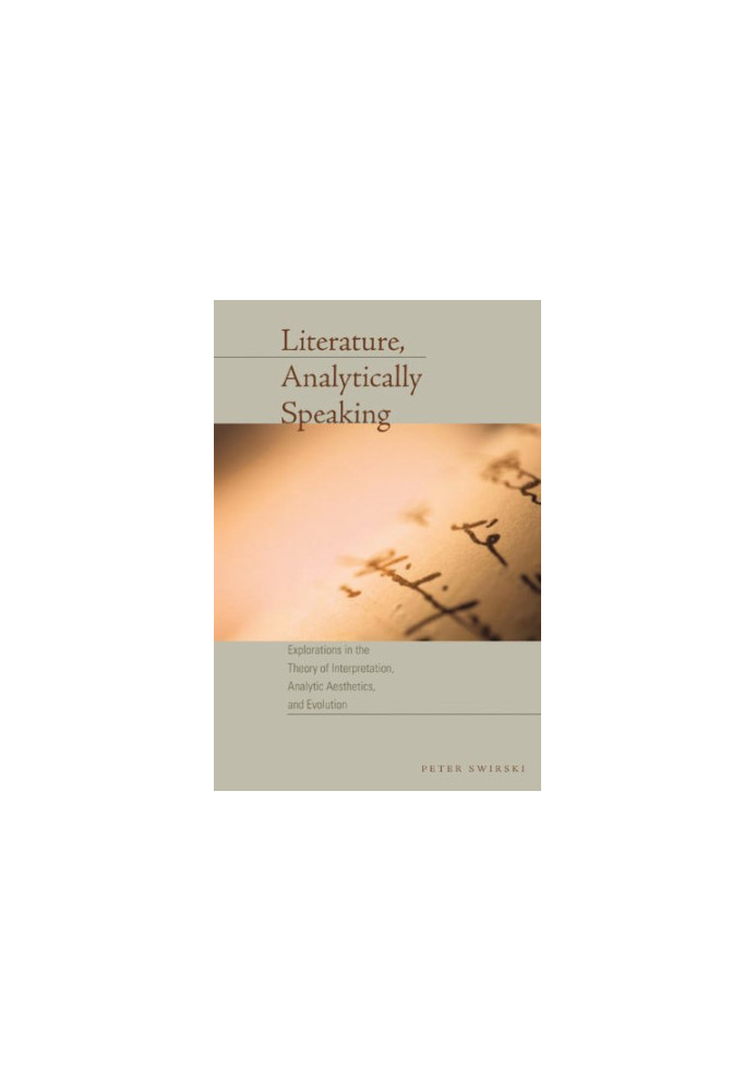 Literature, Analytically Speaking.