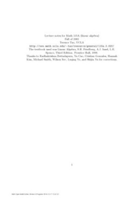 Lecture notes for Math 115A (linear algebra)