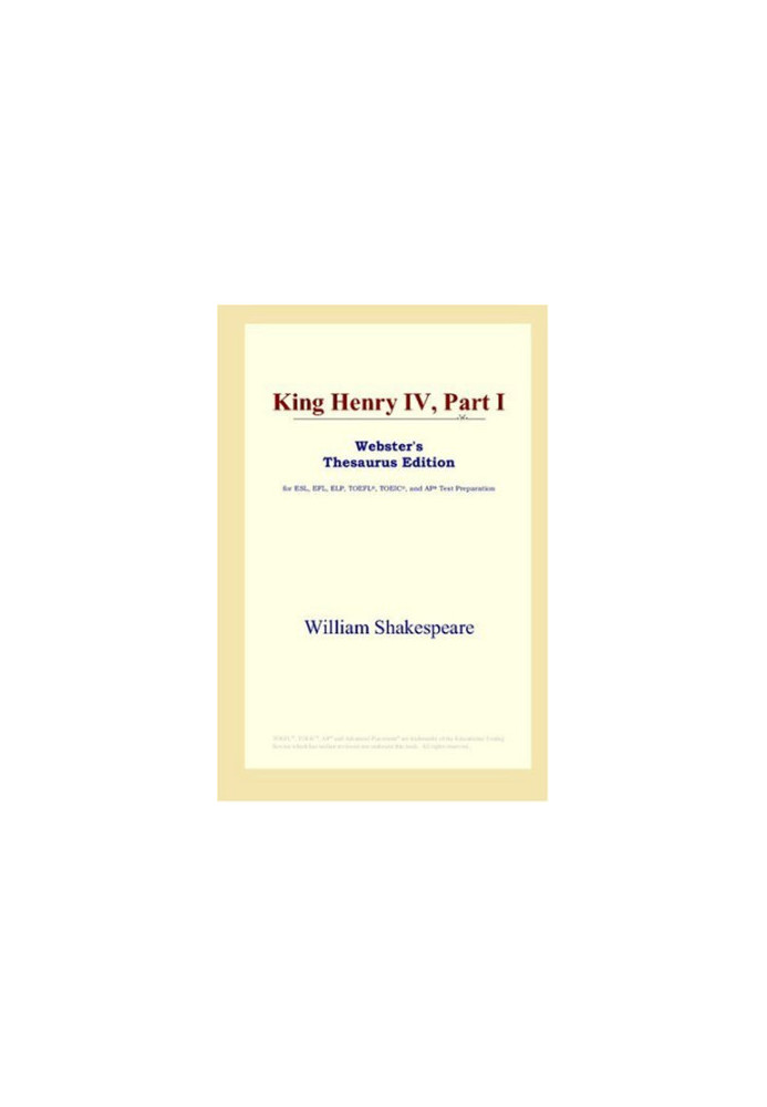 King Henry IV, Part I (Webster's Thesaurus Edition)
