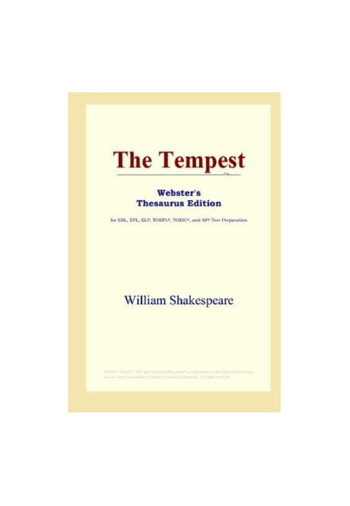 The Tempest (Webster's Thesaurus Edition)