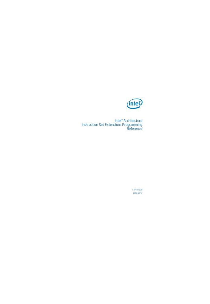 Intel® Architecture Instruction Set Extensions Programming Reference