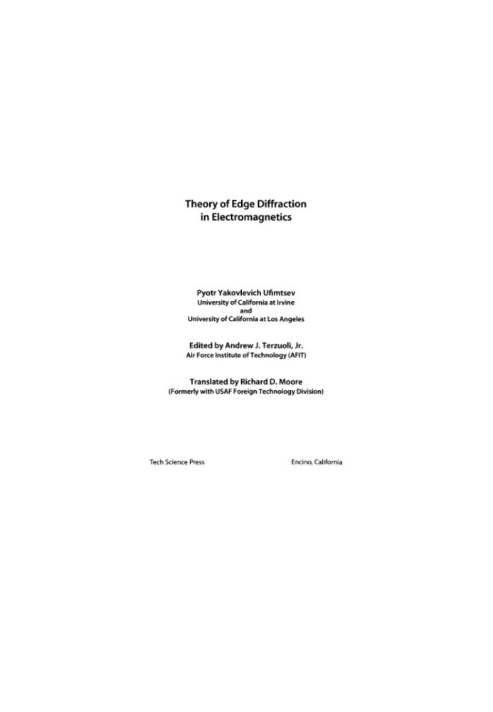 Theory of edge diffraction in electromagnetics
