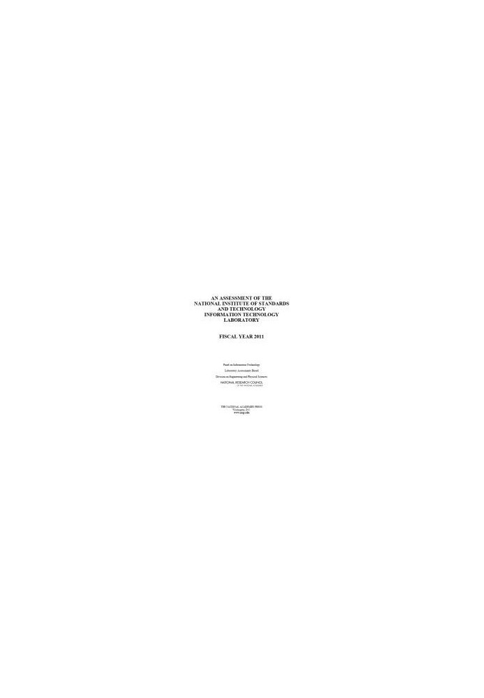 An Assessment of the National Institute of Standards and Technology Information Technology Laboratory: Fiscal Year 2011