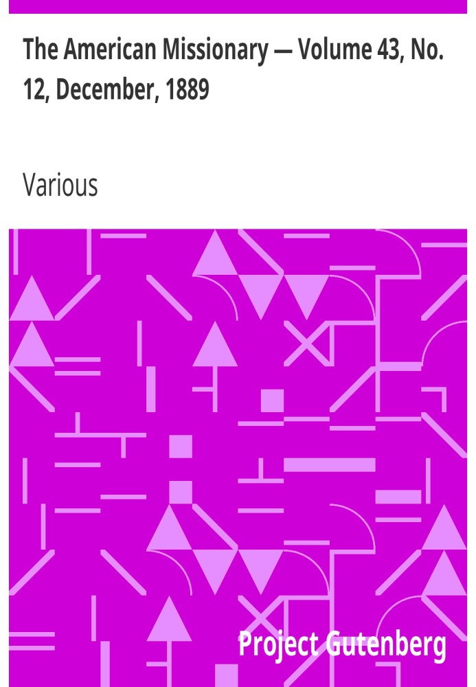 Американський місіонер — том 43, № 12, грудень 1889 р