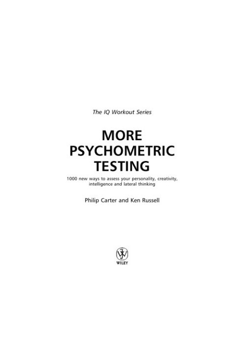 More Psychometric Testing: 1000 Ways to Assess Your Personality, Creativity, Intelligence and Lateral Thinking