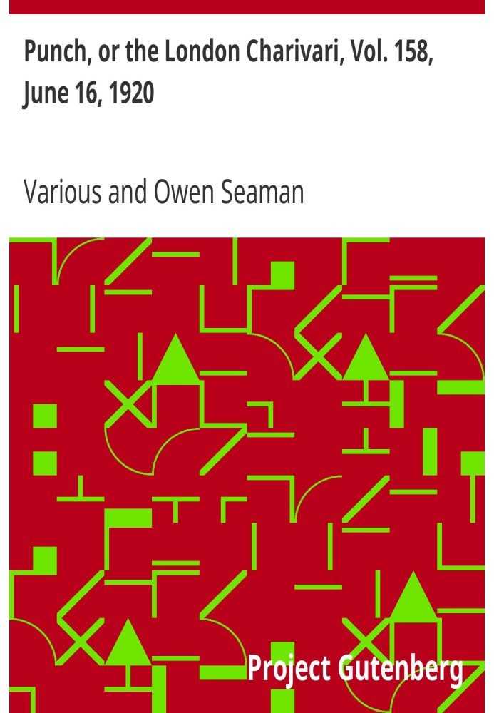 Панч, або Лондонський чаріварі, том. 158, 16 червня 1920 р