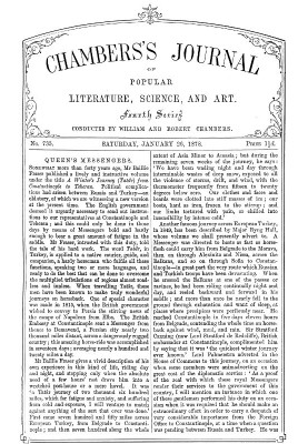 Журнал популярной литературы, науки и искусства Чемберса, № 735, 26 января 1878 г.