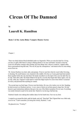 Circus of the Damned (Anita Blake, Vampire Hunter, 03)