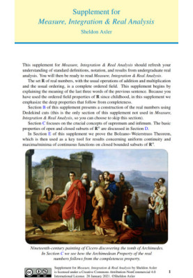 Supplement for Measure, Integration & Real Analysis