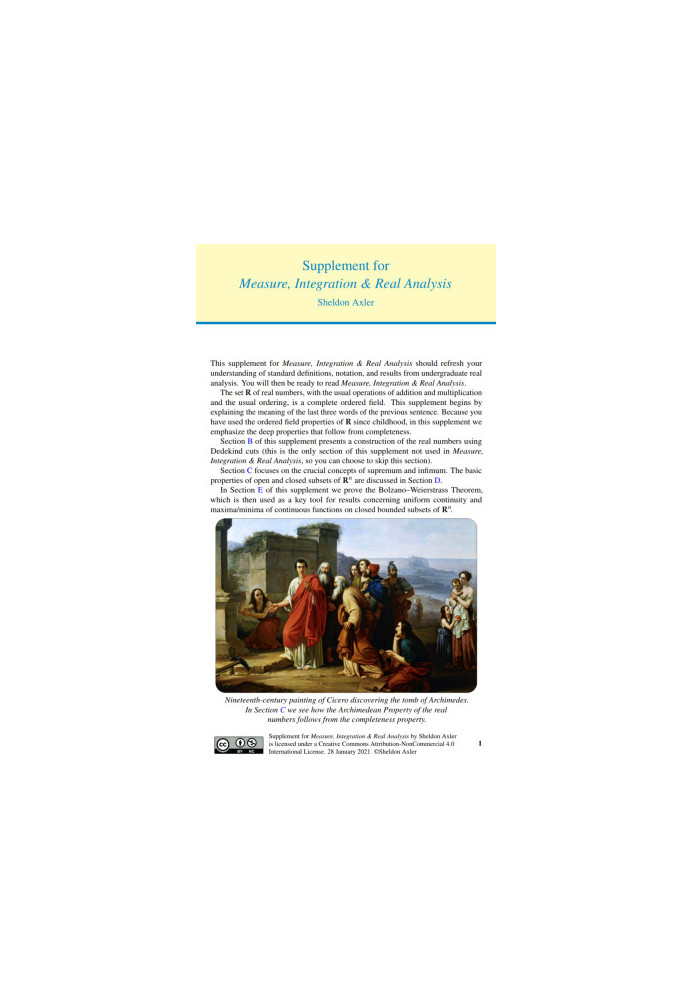 Supplement for Measure, Integration & Real Analysis