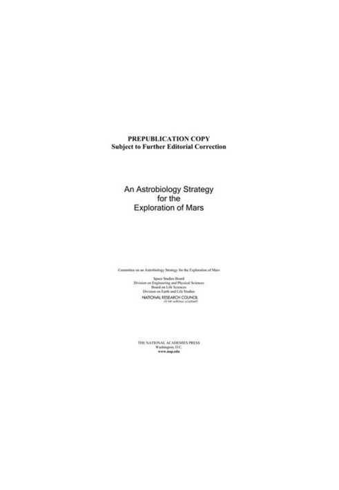 An Astrobiology Strategy for the Exploration of Mars