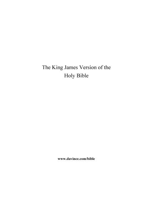 The King James Version of the Holy Bible