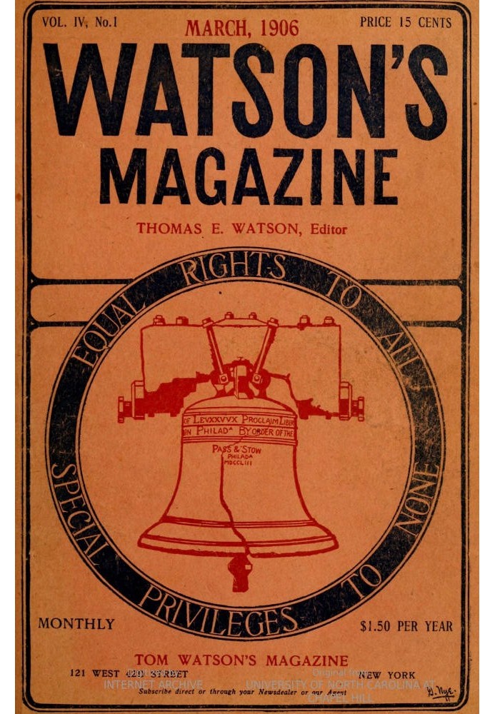 Watson's Magazine, Vol. IV, № 1, березень 1906 р