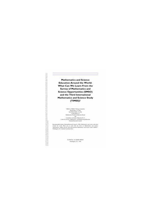 Mathematics and Science Education Around the World: What Can We Learn from the Survey of Mathematics and Science Opportunitie
