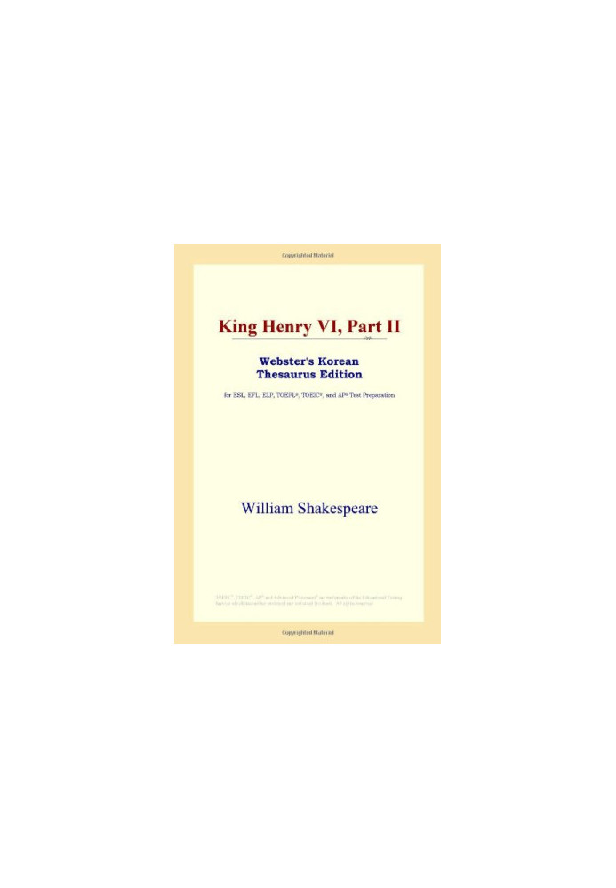 King Henry VI, Part II (Webster's Korean Thesaurus Edition)