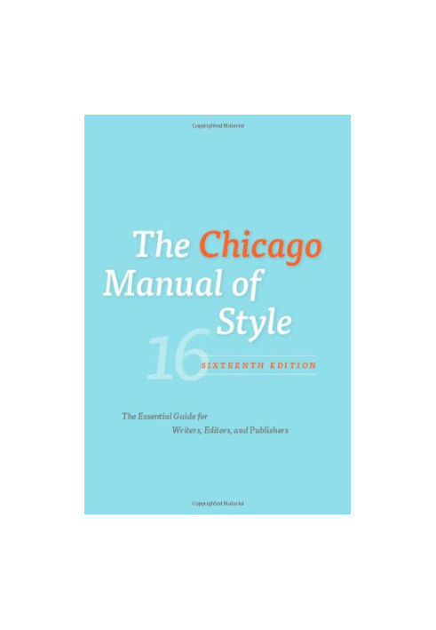 The Chicago Manual of Style