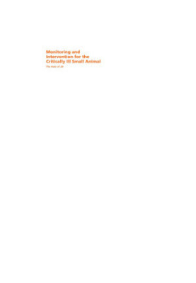 Monitoring and Intervention for the Critically Ill Small Animal, The Rule of 20