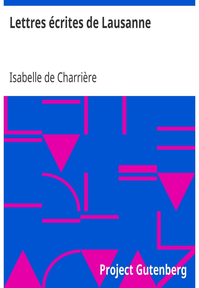 Letters written from Lausanne