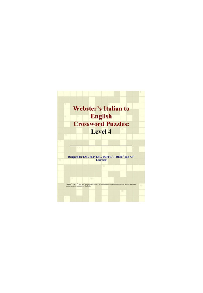 Webster's Italian to English Crossword Puzzles: Level 4