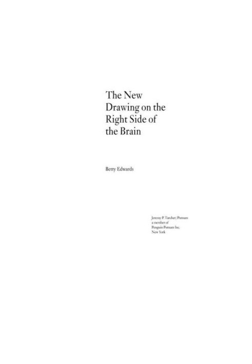 The New Drawing on the Right Side of the Brain