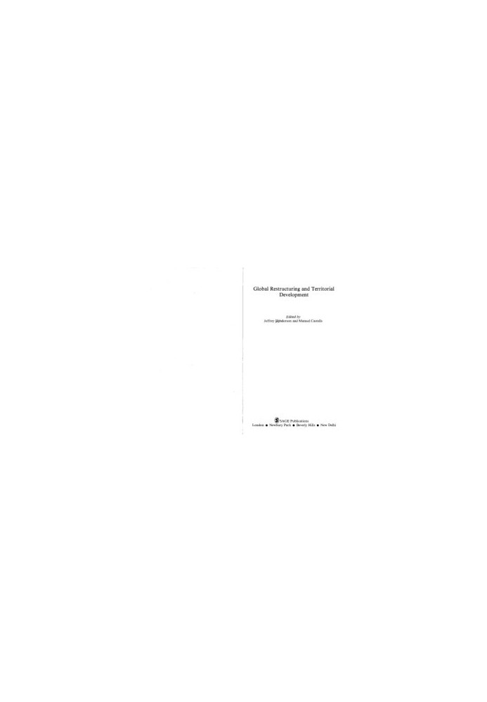 Global Restructuring and Territorial Development