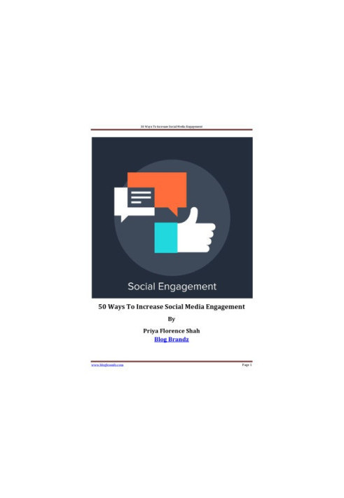 50 Ways To Increase Social Media Engagement